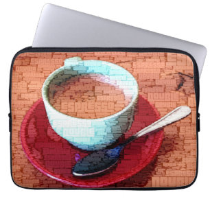 Funda Para Portátil Espresso Cup y Spoon Word Cloud