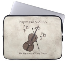 Espresso Violino-Violin creado con granos de café-