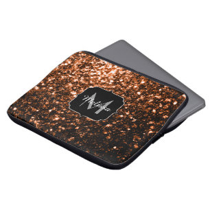 Funda Para Portátil Espuma purpurinas de imitación de cobre marrón bro