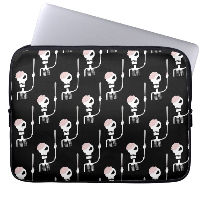Funda Para Portátil Esqueleto de Halloween con espada (Frente)