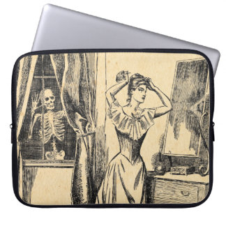 Funda Para Portátil Esqueleto que espía en señora Vintage Goth Art del