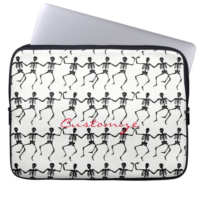Funda Para Portátil Esqueletos bailarines Halloween Thunder_Cove (Frente)