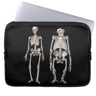 Funda Para Portátil Esqueletos del hombre y del mono de la evolución