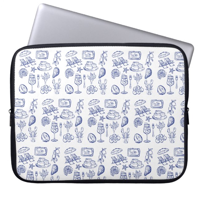 Funda Para Portátil Esquema de vida mediterránea (Frente)
