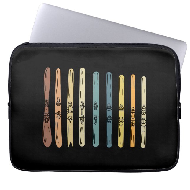Funda Para Portátil Esquí - Colección de tablas de esquí (Frente)