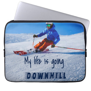 Funda Para Portátil Esquí de nieve divertida y motivacional
