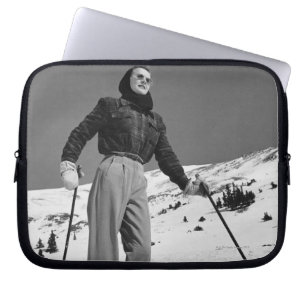 Funda Para Portátil Esquiador de la mujer