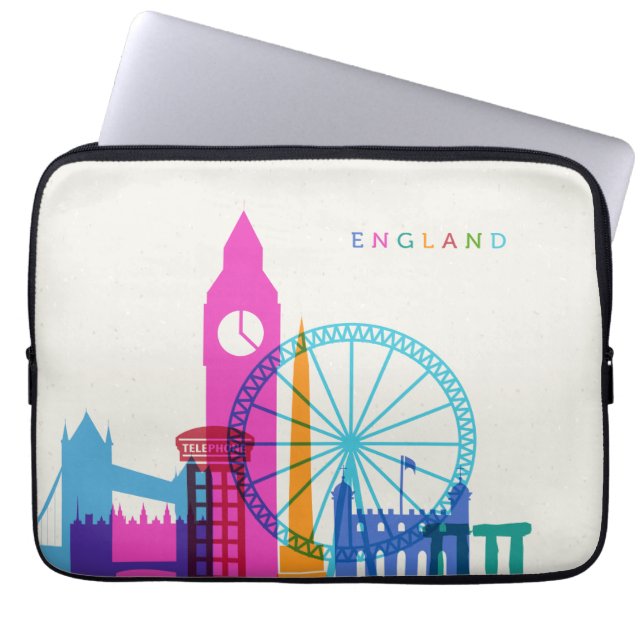 Funda Para Portátil Esquina de Inglaterra (Frente)