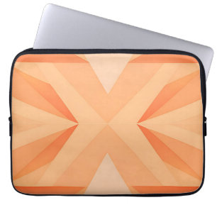 Funda Para Portátil Estallido de estrella geométrica naranja cálido ab