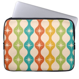 Funda Para Portátil Estallidos de estrellas retro de mediados de siglo