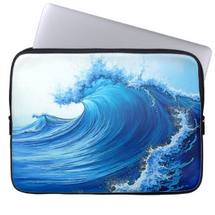 Funda Para Portátil Estallidos de onda azul Serene
