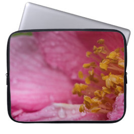Funda Para Portátil Estambres de flores de camellia rosa