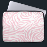 Funda Para Portátil Estampado de cebra rosada Patrón de cebra de impre<br><div class="desc">Impresión de cebra - patrón rosa y blanco para bebé - impresión animal salvaje.</div>