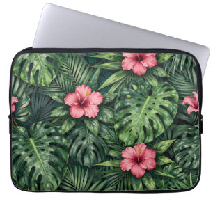 Funda Para Portátil Estampado de jungla Monstera Hibisco Tropical