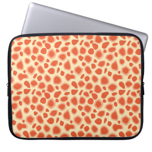 Funda Para Portátil Estampado de leopardo - mandarín y naranja claro