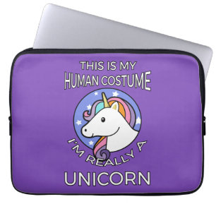 Funda Para Portátil Este es mi disfraz humano - Edición Unicornio II