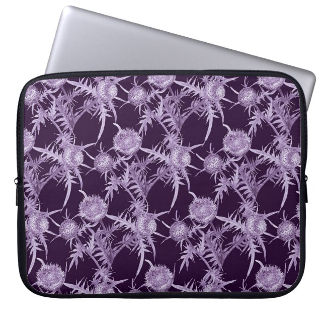 Funda Para Portátil ESTE patrón de flores violeta (Frente)