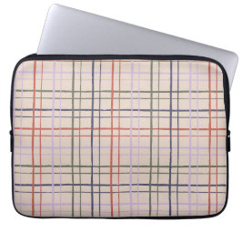 Funda Para Portátil Estética Cuadrícula Dibujada a Mano Pastel Amor Mo