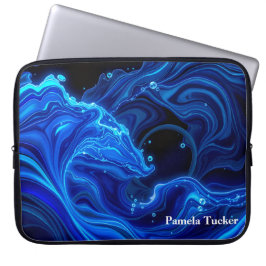 Funda Para Portátil Estética de onda neón Synthwave grande