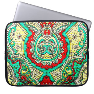 Funda Para Portátil estilo años 80, brillante, neón, hermoso, psicodél