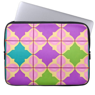 Funda Para Portátil 🌈 Estilo de Arte Abstracto Geométrico Vibrante en