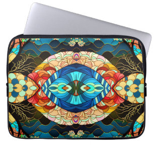 FUNDA PARA PORTÁTIL ESTILO DE ARTE JAPONÉS BOSQUE SIMÉTRICO