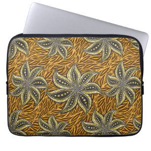 Funda Para Portátil Estilo de Batik Floral Resumen Africano