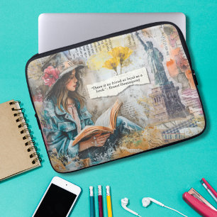 Funda Para Portátil Estilo de chica de lectura