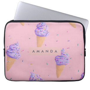 Funda Para Portátil Estilo de cono de helado pastel pegado personaliza