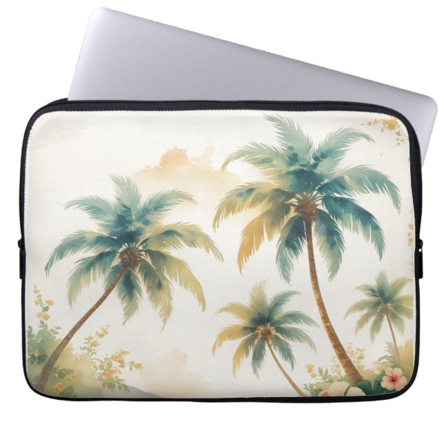Funda Para Portátil Estilo de época Hawai Viajes Honolulu (Frente)