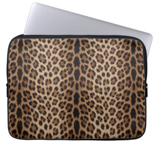 Funda Para Portátil 🐆 Estilo de moda de lujo con estampado de leopard