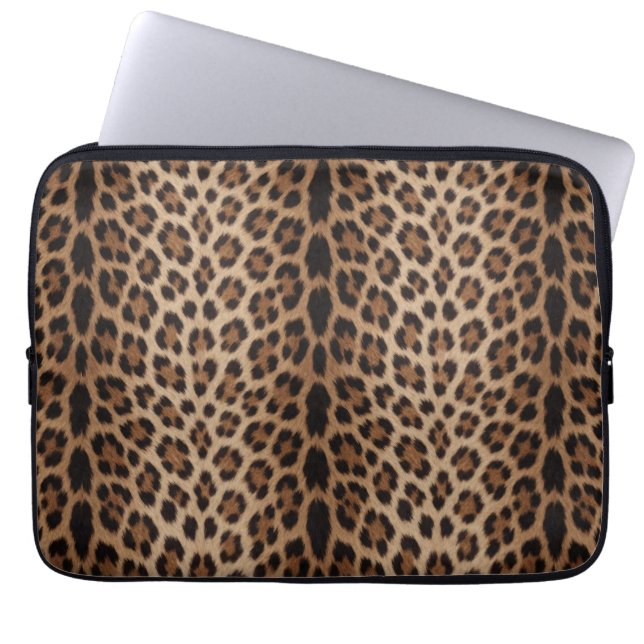 Funda Para Portátil 🐆 Estilo de moda de lujo con estampado de leopard (Frente)