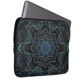 Funda Para Portátil Estilo del equipo kaleidoscopio azul sucio cepilla