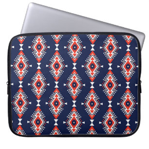 Funda Para Portátil Estilo étnico, patrón geométrico sin costuras.