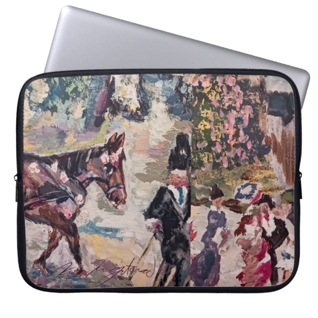 Funda Para Portátil estilo renoir de caballos Electronics Bag (Frente)