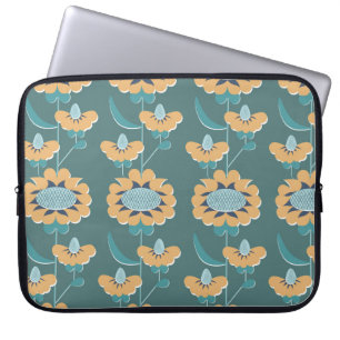 Funda Para Portátil estilo retro patrón abstracto floral sin costuras.