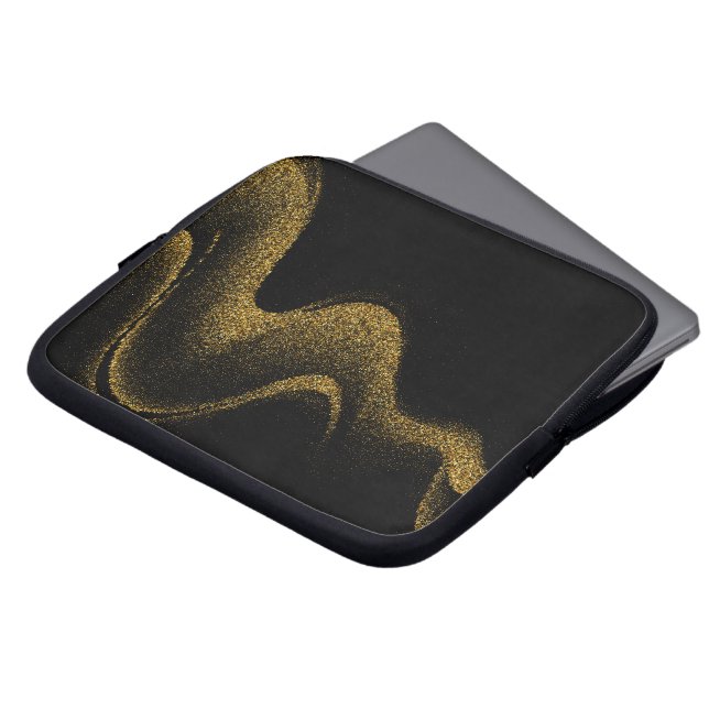 Funda Para Portátil Estilo Tech Negro Oro Premium (Superior anverso)
