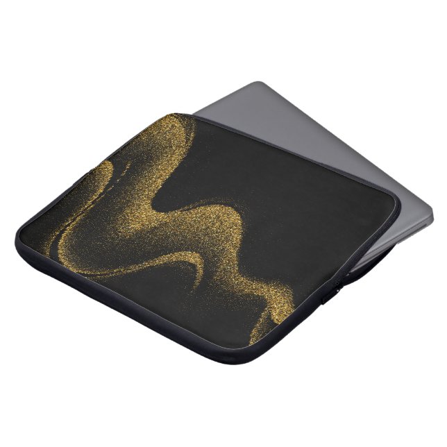 Funda Para Portátil Estilo Tech Oro Negro Premium (Superior anverso)