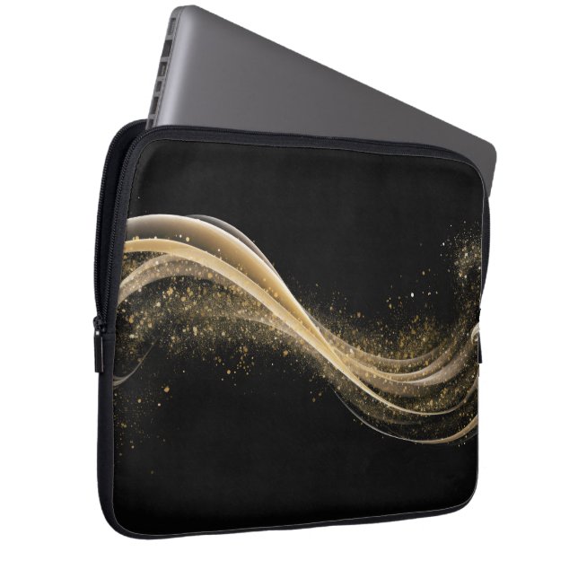 Funda Para Portátil Estilo Tech Oro Negro Premium (Anverso derecho)