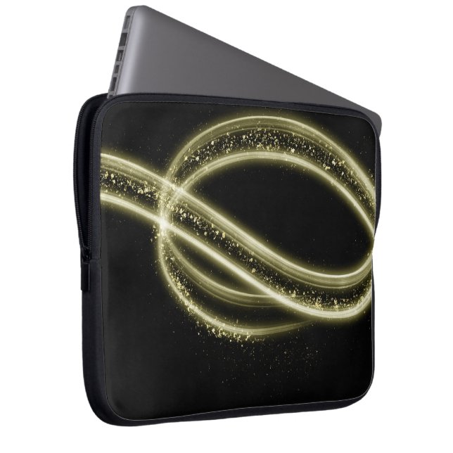 Funda Para Portátil Estilo Tech Oro Negro Premium (Anverso derecho)