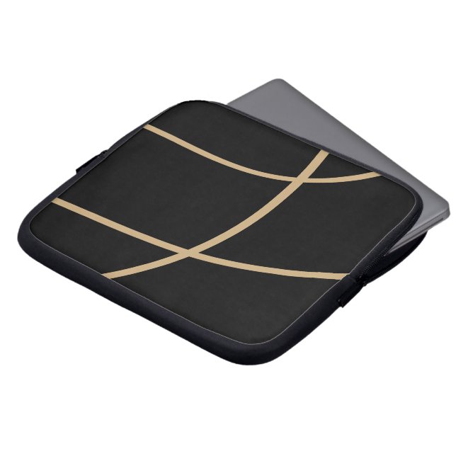 Funda Para Portátil Estilo Tech Oro Negro Premium (Superior anverso)
