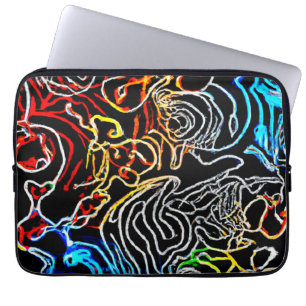 Funda Para Portátil Estiloso y colorido Patrones de neón
