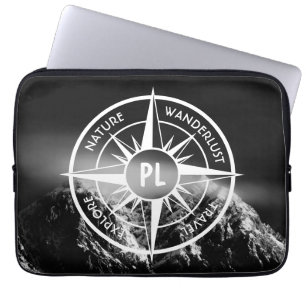 Funda Para Portátil Estrella de brújula emblema monopólico montañas dr