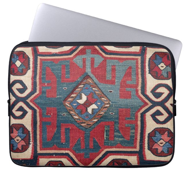 Funda Para Portátil Estrella de Cartouche II Azul Rojo del Siglo XIX (Frente)