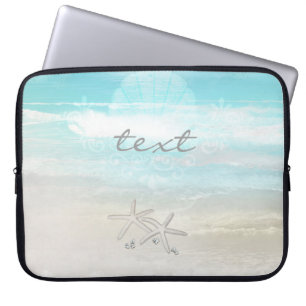 Funda Para Portátil Estrella de mar blanca de playa elegante verano ch