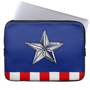 Funda Para Portátil Estrella en colores patrióticos festivos
