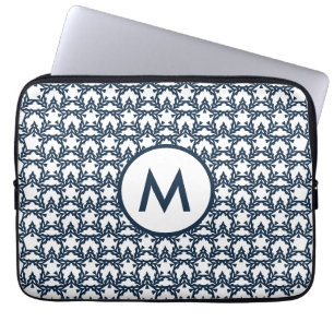 Funda Para Portátil Estrella Geométrica Azul Moderna Personalizada