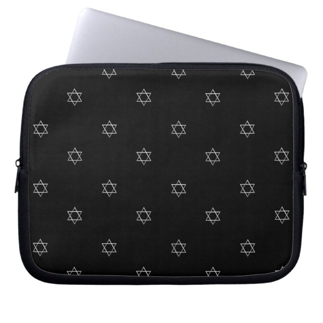 Funda Para Portátil Estrella plateada 3-D de David (Frente)
