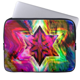 Funda Para Portátil Estrella virtual con bordes en coloridos tonos de