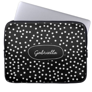 Funda Para Portátil Estrellas blancos y negros